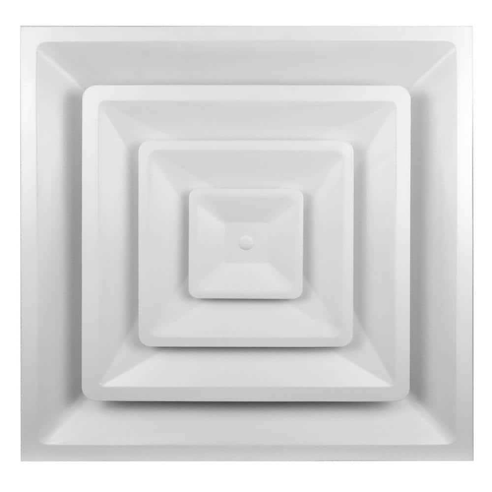 Venti Air 24 in. x 24 in. T-Bar Drop Ceiling Lay in Supply Diffuser with Round 14 in. collar/neck - Zenithce