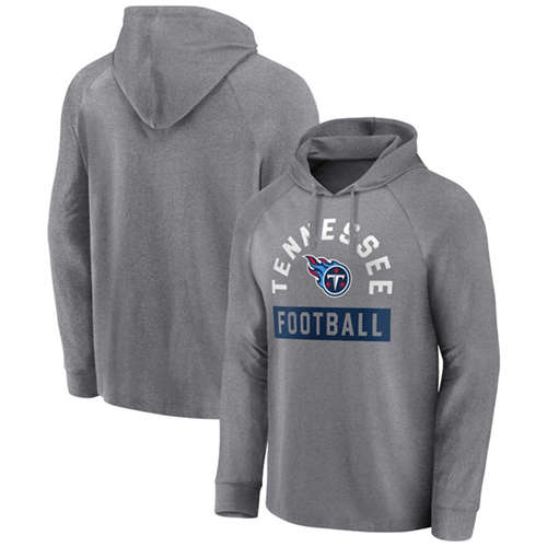 Tennessee Titans Heathered Gray No Time Off Raglan Pullover Hoodie - Zenithce