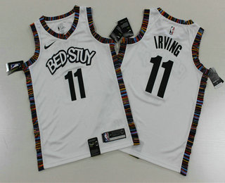 Brooklyn Nets #11 Kyrie Irving NEW White 2020 City Edition Swingman Printed Jersey - Zenithce