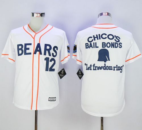 Bad News Bears Button Down #12 Tanner Boyle White Movie Stitched Baseball Jersey - Zenithce