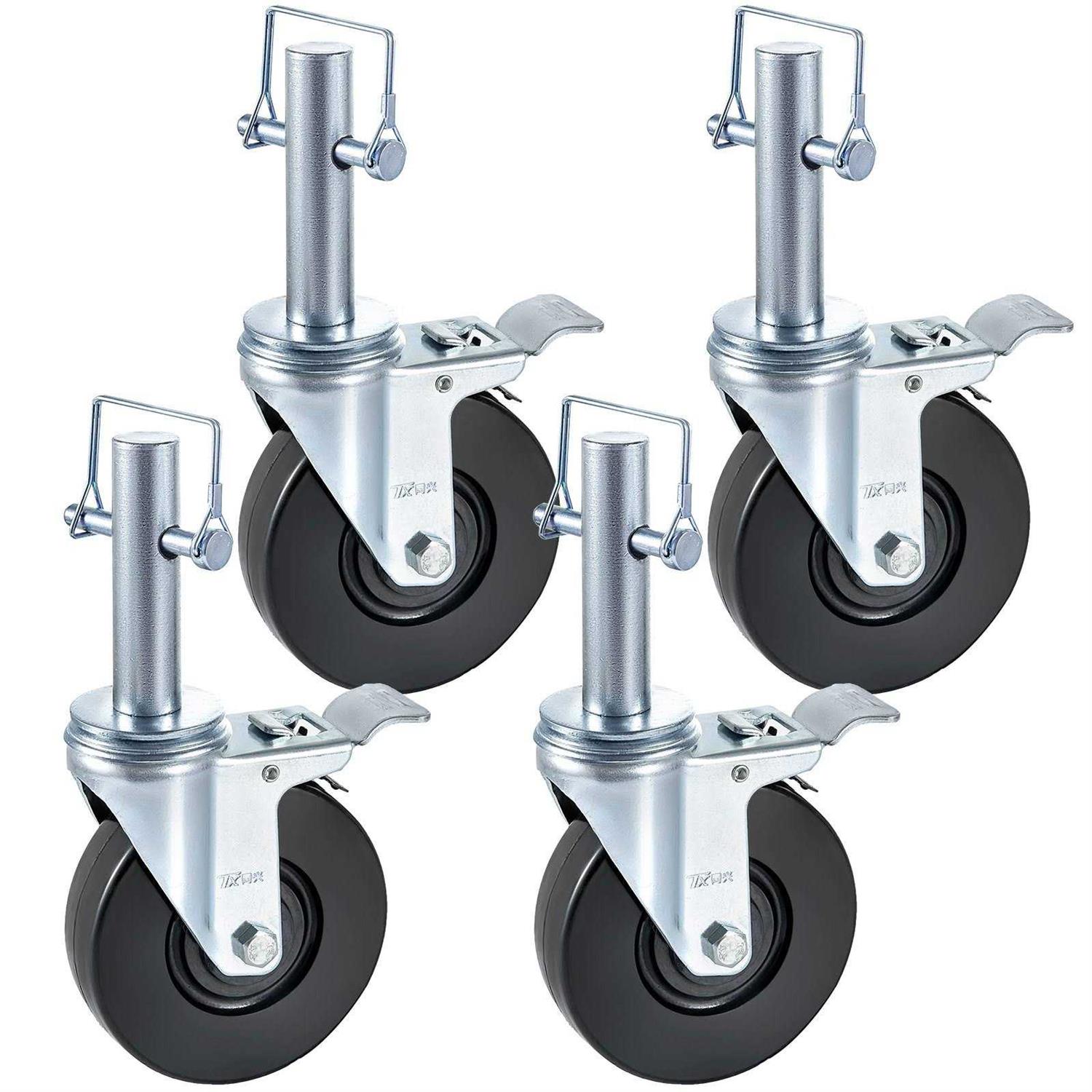 VEVOR 5 Scaffolding Swivel Caster with Dual Locking Stem JLTX13-5-4XJL32FGV0 - Zenithce