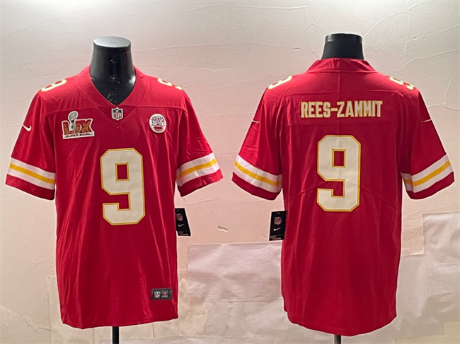 Kansas City Chiefs #9 Louis Rees-Zammit Red 2025 Super Bowl LIX Patch Vapor Untouchable Limited Stitched Jersey - Zenithce