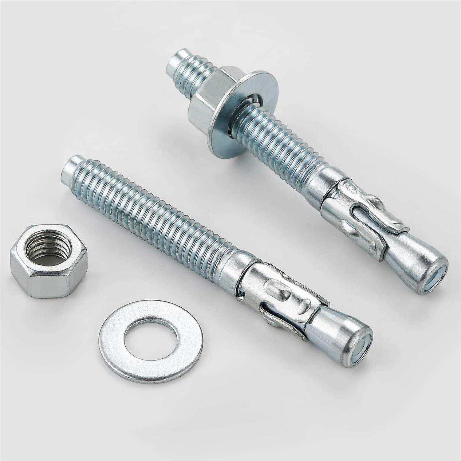Wensilon Standard Fasteners for Heavy-Duty Zinc Wedge Anchors for Cement and Concrete - Zenithce