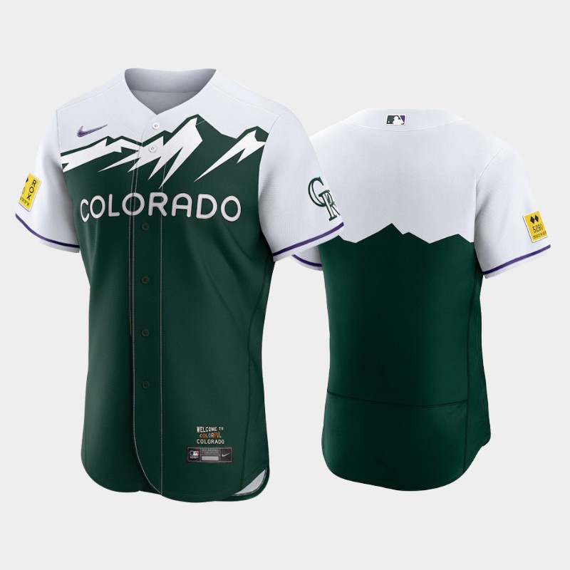 Colorado Rockies Blank 2022 Green City Connect Flex Base Stitched Jersey - Zenithce