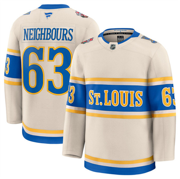 St. Louis Blues #63 Jake Neighbours Cream 2024-25 Winter Classic Stitched Jersey - Zenithce