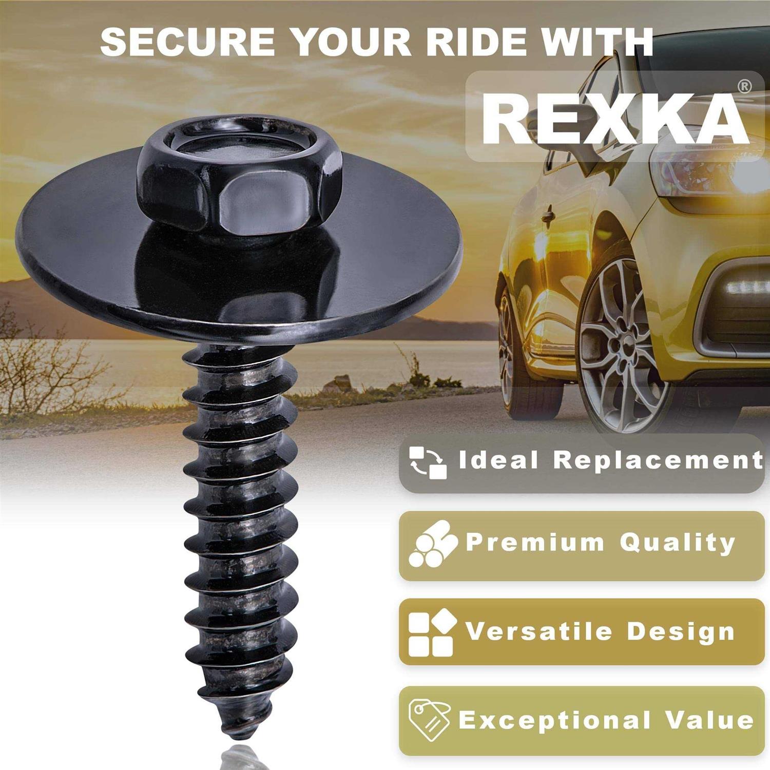 Rexka Fender Liner Splash Shield Wheelhouse Liner Screw Phillips Truss Head Sems Compatible with Honda Acura BMW 90114-SE0-000 Accord ILX RDX - Zenithce