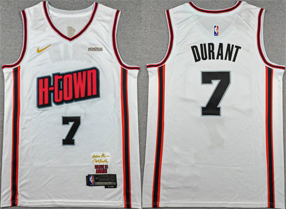 Houston Rockets #7 Kevin Durant White 2024-25 City Edition Stitched Jersey - Zenithce
