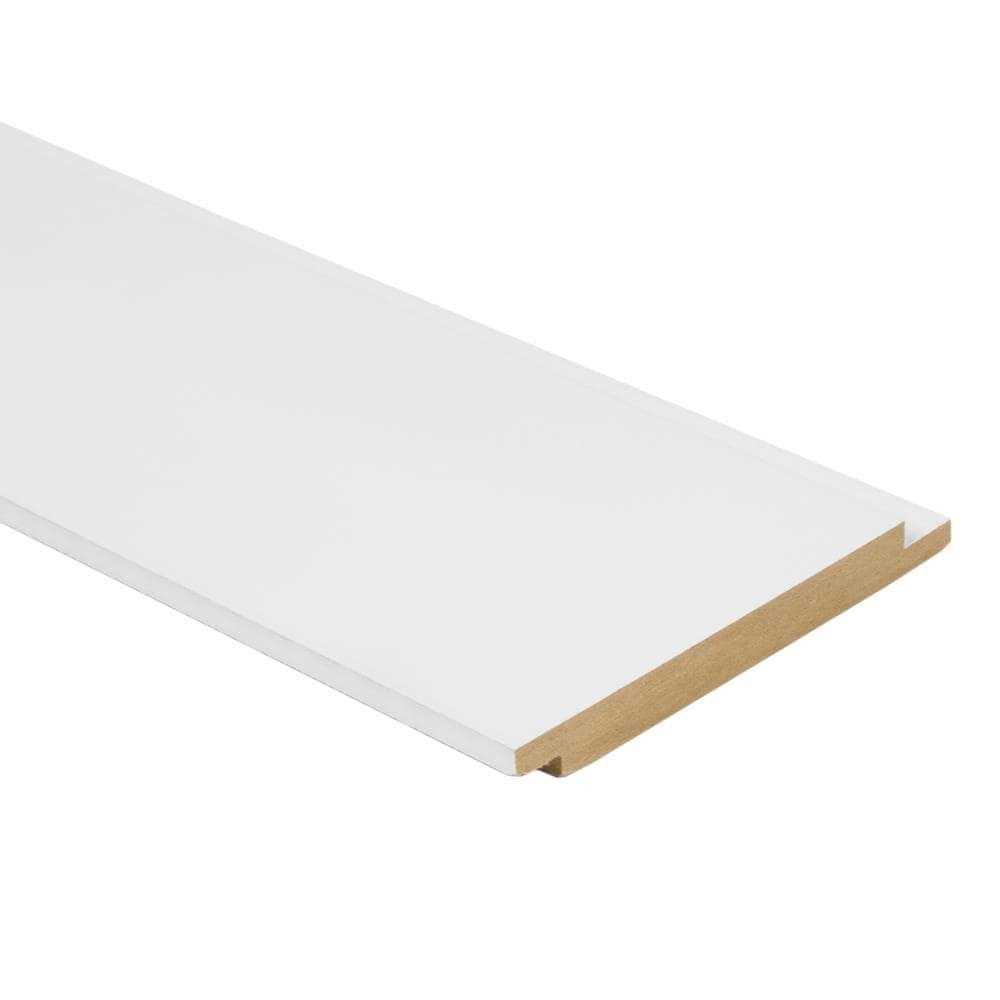RELIABILT 5.25-in x 12-ft Painted White MDF Shiplap Wall Plank L5SLN - Zenithce