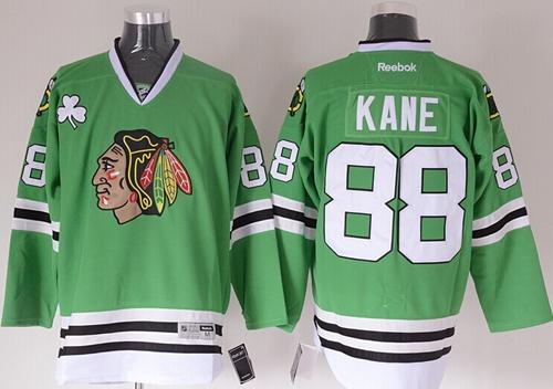 Blackhawks #88 Patrick Kane Green Stitched Jersey - Zenithce