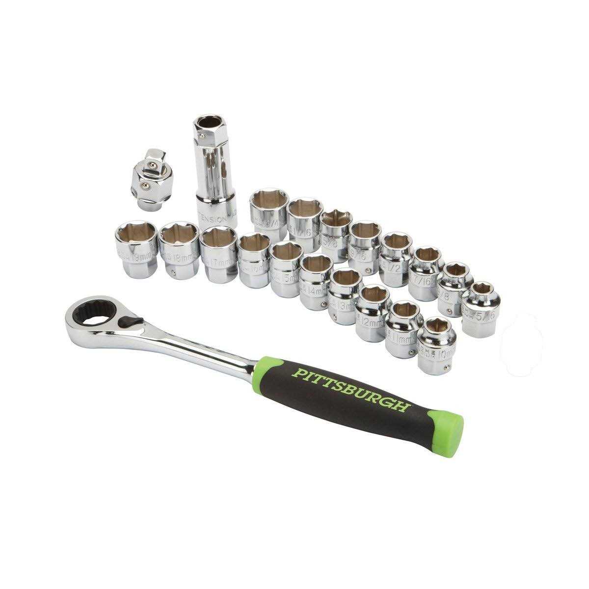 Pittsburgh SAE & Metric Socket Set - Zenithce