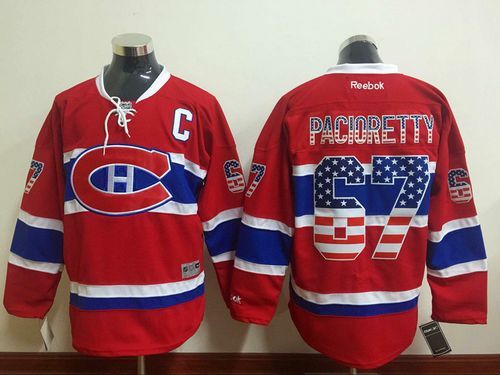 Canadiens #67 Max Pacioretty Red USA Flag Fashion Stitched Jersey - Zenithce
