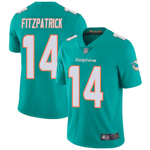 Miami Dolphins #14 Ryan Fitzpatrick Aqua Green Vapor Untouchable Limited Stitched Jersey - Zenithce