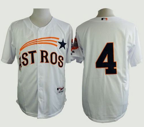 Astros #4 George Springer White 1965 Turn Back The Clock Stitched Jersey - Zenithce