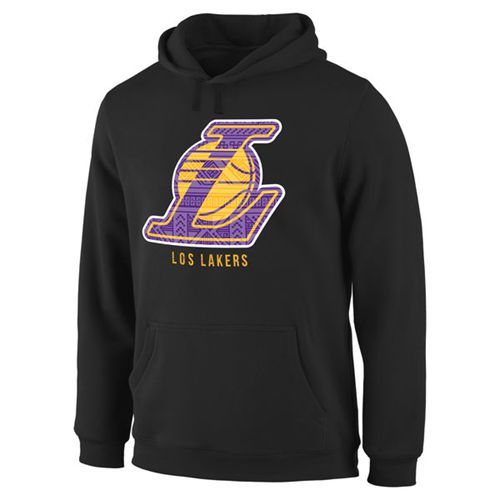 Los Angeles Lakers Noches Enebea Black Pullover Hoodie - Zenithce
