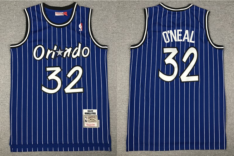Orlando Magic #32 Shaquille O'neal 1994-95 Purple Hardwood Classics Soul Swingman Throwback Jersey - Zenithce