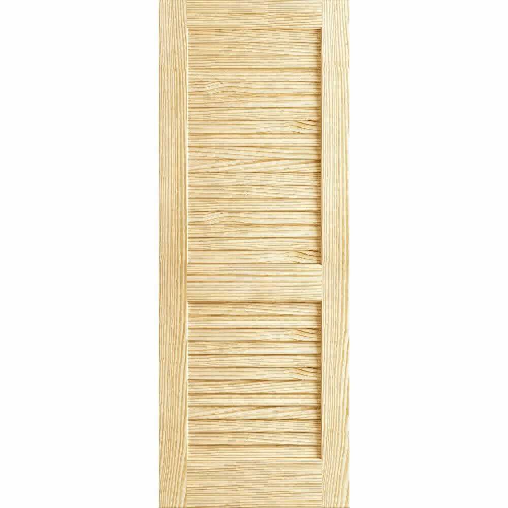 Kimberly Bay K-Rail Solid Knotty Pine Unfinished Barn Door Assembled Slab 84 in. x - Zenithce