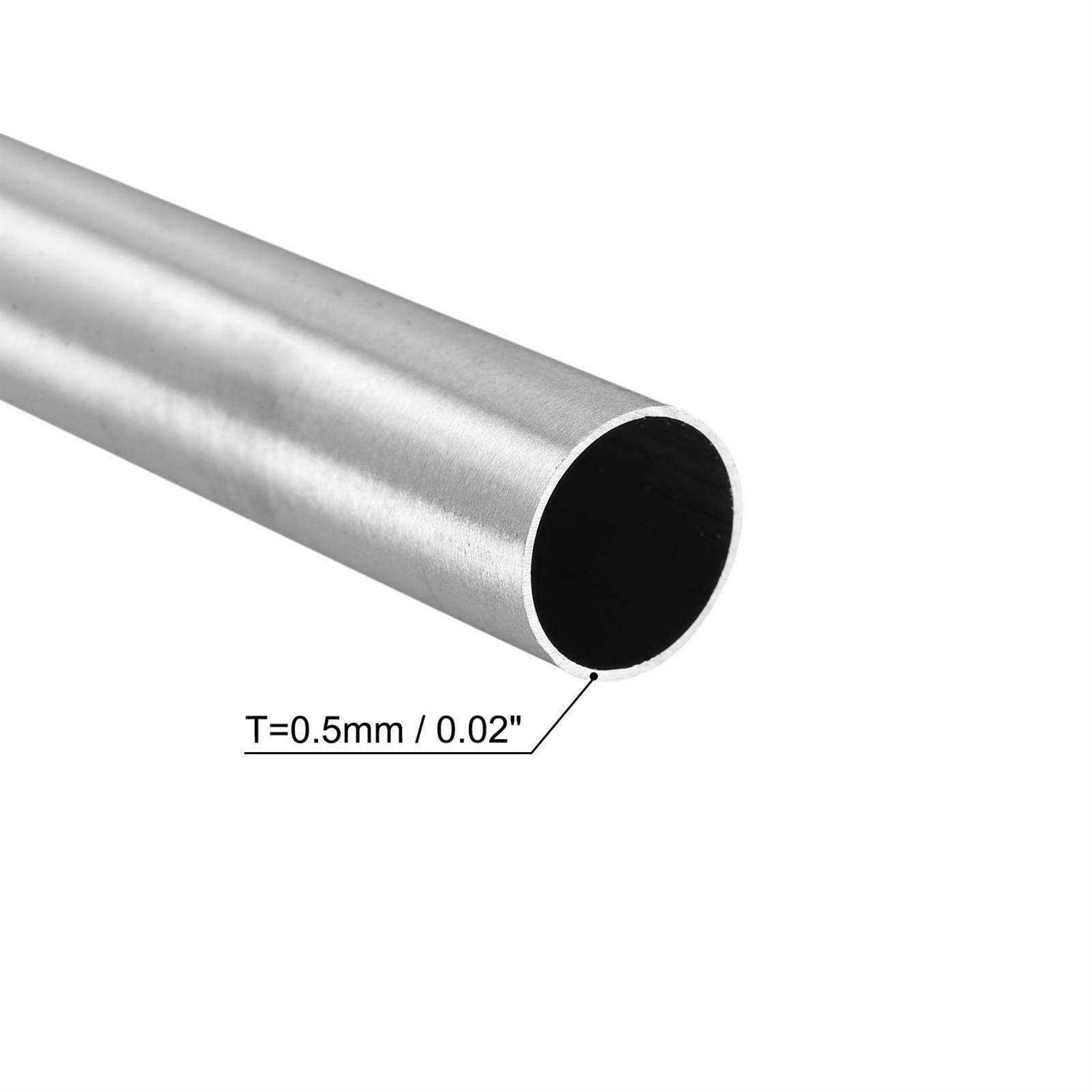 uxcell 304 Stainless Steel Round Tube OD 1mm Wall Thickness 250mm Length - Zenithce