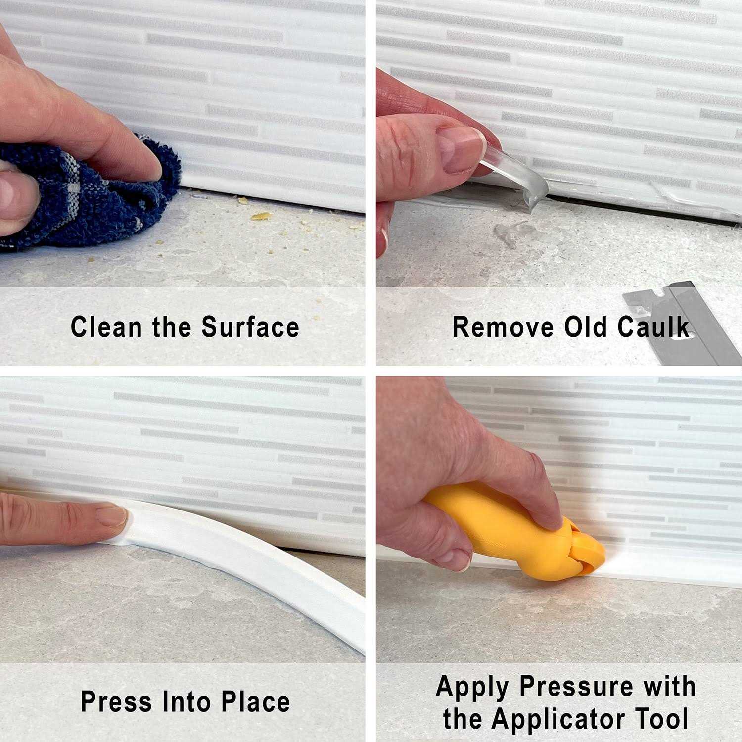 Instatrim 1/2 inch Flexible Trim Moulding & Caulk Strips - Zenithce