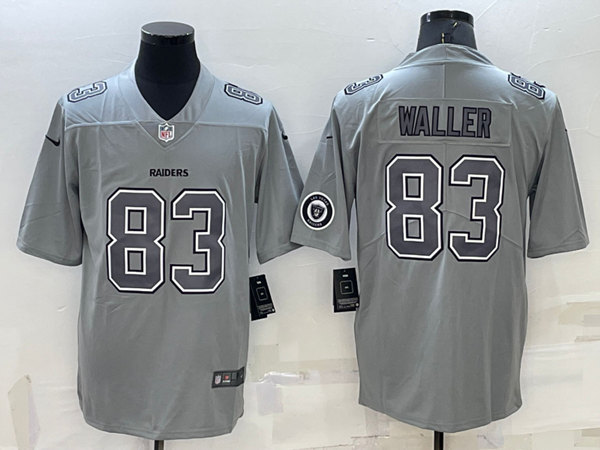 Las Vegas Raiders #83 Darren Waller Gray With Patch Atmosphere Fashion Stitched Jersey - Zenithce
