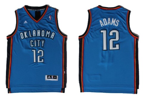 Oklahoma City Thunder #12 Steven Adams Revolution 30 Swingman Blue Jersey - Zenithce