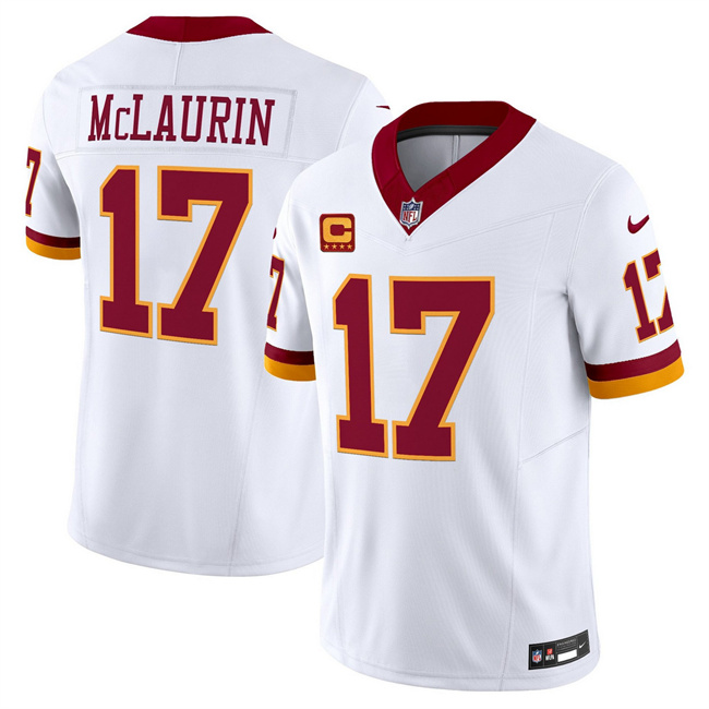 Washington Commanders #17 Terry McLaurin White 2025 F.U.S.E. With 4-star C Patch Throwback Vapor Limited Football Stitched Jersey - Zenithce