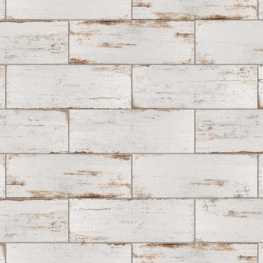 SOMERTILE Moldura White 1 in. x 7-7/8 in. Ceramic Rope Pencil Wall Trim Tile WSP8WMP - Zenithce