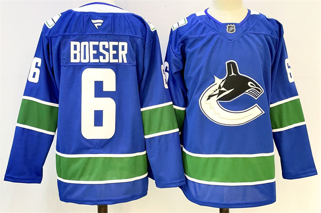 Vancouver Canucks #6 Brock Boeser Royal 2024-25 Home Stitched Jersey - Zenithce