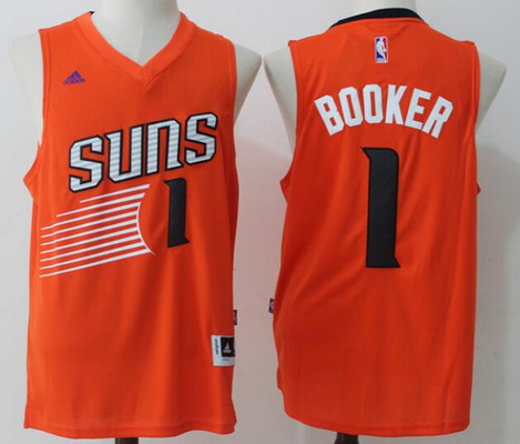 Phoenix Suns #1 Devin Booker Orange Stitched adidas Revolution 30 Swingman Jersey - Zenithce