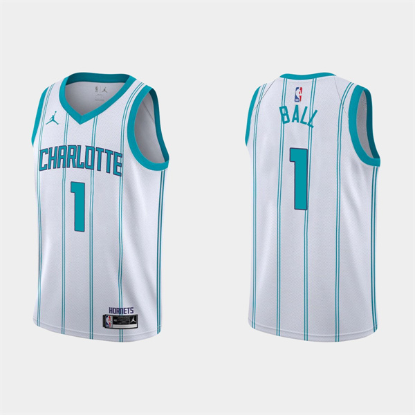 Charlotte Hornets #1 LaMelo Ball 2022-23 White Association Edition Stitched Jersey - Zenithce