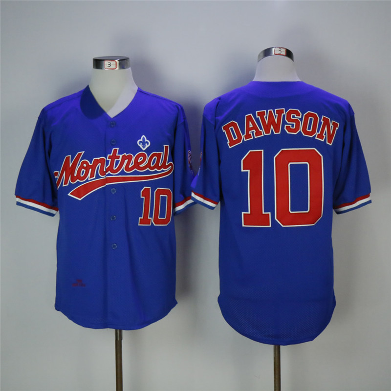 Montreal Expos #10 Andre Dawson Blue Cooperstown Collection Mesh Batting Practice Stitched Jersey - Zenithce