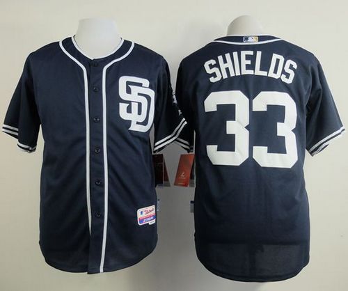 Padres #33 James Shields Dark Blue Alternate 1 Cool Base Stitched Jersey - Zenithce