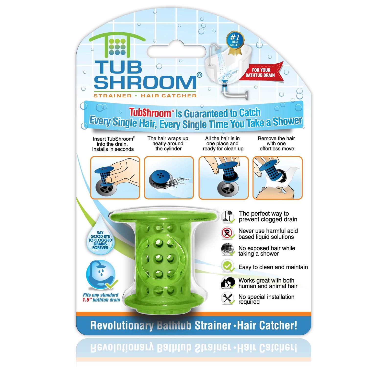 Tubshroom Protector Hair Catcher Tub Drain - Zenithce