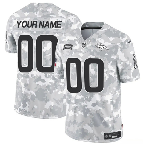 Denver Broncos Custom Arctic Camo 2024 F.U.S.E. Salute To Service Limited Stitched Jersey - Zenithce
