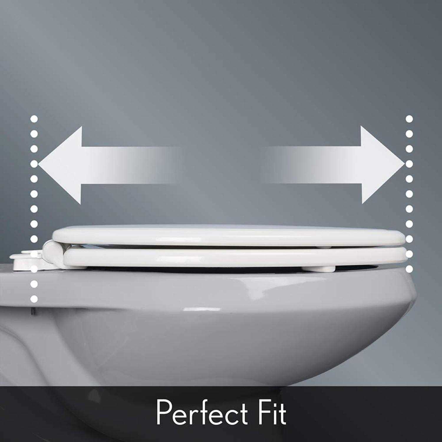Mayfair Slow Close Wood Toilet Seat White - Zenithce