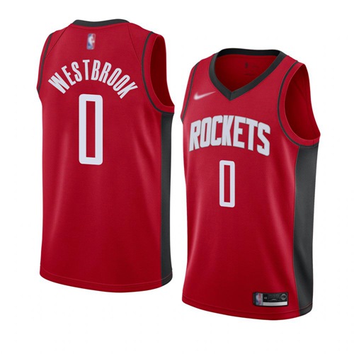 Rockets #0 Russell Westbrook Red Swingman Icon Edition 2019-2020 Jersey - Zenithce