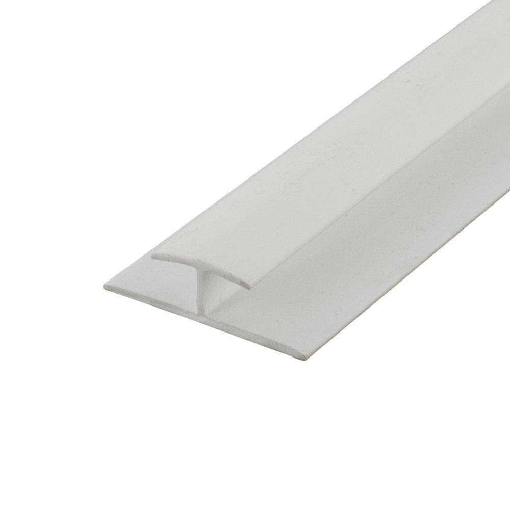 Outwater Plastic H Channel Fits Material Thick White Styrene Divider Moulding Length 3P1.27 - Zenithce