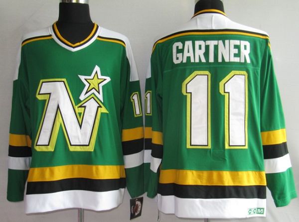 Stars #11 Mike Gartner Stitched Green CCM Throwback Jersey - Zenithce