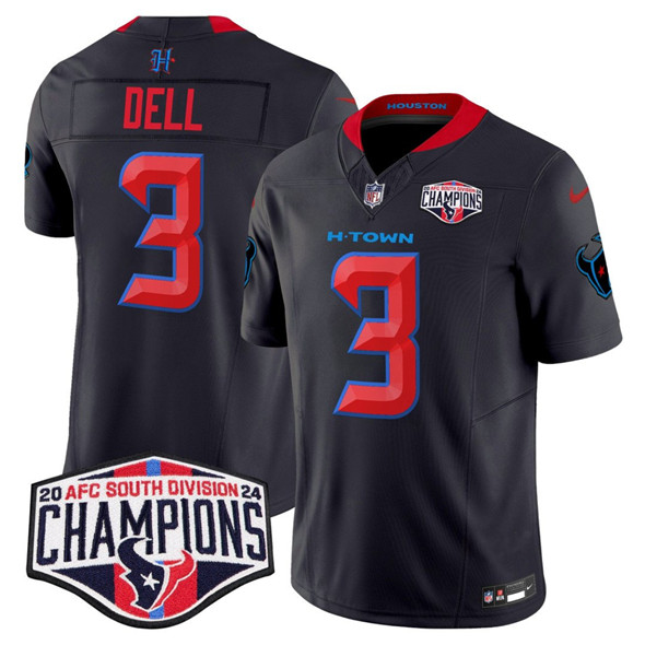 Houston Texans #3 Tank Dell Navy 2nd Alternate F.U.S.E. 2024 AFC South Division Champions Vapor Limited Stitched Jersey - Zenithce
