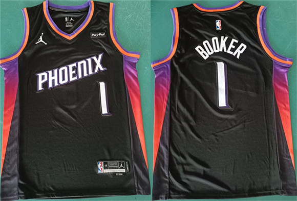 Phoenix Suns #1 Devin Booker Black 2025 Statement Edition Stitched Jersey - Zenithce