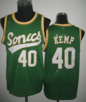 Seattle Supersonics #40 Shawn Kemp 2003-04 Green Swingman Jersey - Zenithce