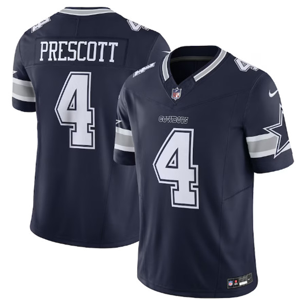 Dallas Cowboys #4 Dak Prescott Navy 2023 F.U.S.E. Vapor Limited Stitched Jersey - Zenithce