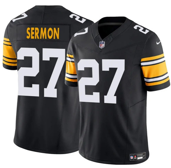 Pittsburgh Steelers #27 Trey Sermon Black 2025 F.U.S.E. Alternate Vapor Untouchable Limited Football Stitched Jersey - Zenithce