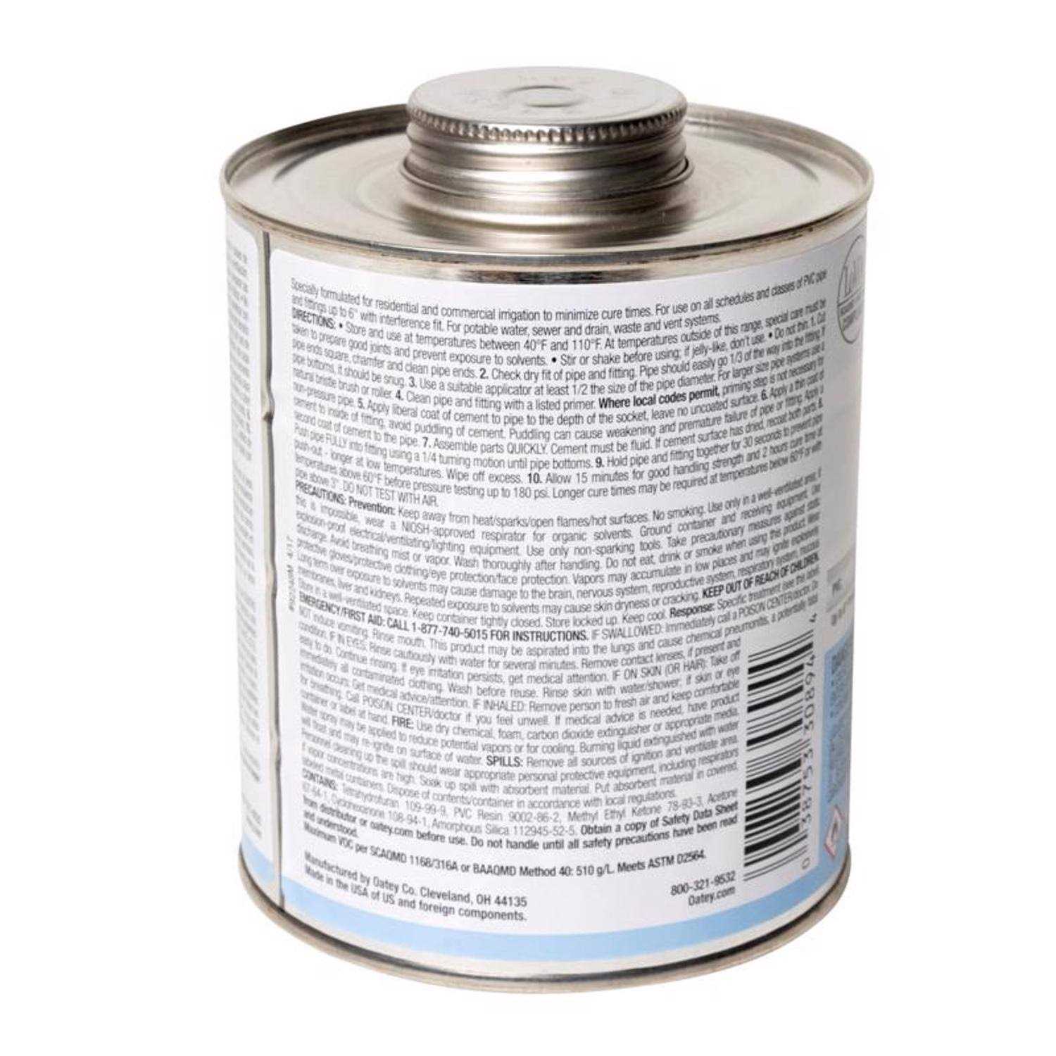 Oatey PVC Rain-R-Shine Cement - Zenithce