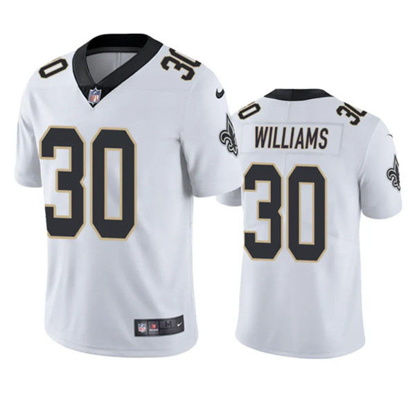 New Orleans Saints #30 Jamaal Williams White Vapor Untouchable Stitched Jersey - Zenithce