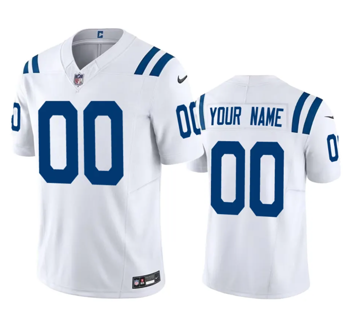 Indianapolis Colts Custom White 2023 F.U.S.E Vapor Untouchable Stitched Jersey - Zenithce