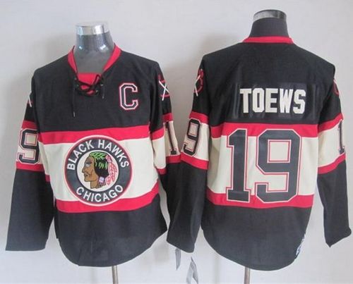 Blackhawks #19 Jonathan Toews Black Third CCM Stitched Jersey - Zenithce