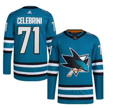 San Jose Sharks #71 Macklin Celebrini Teal Adidas Stitched Jersey - Zenithce