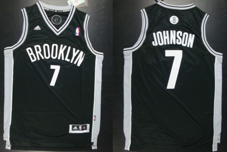 Brooklyn Nets #7 Joe Johnson Revolution 30 Swingman Black Jersey - Zenithce