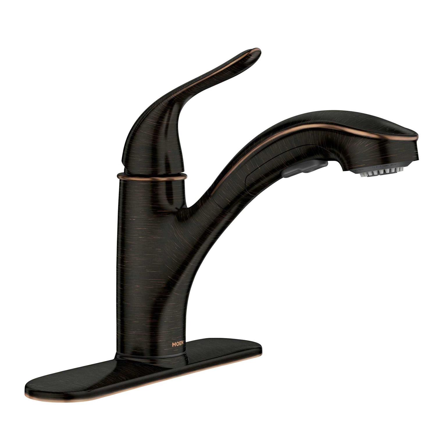 Moen Brecklyn Single-Handle Pull-Out Sprayer Kitchen Faucet with Power Clean - Zenithce