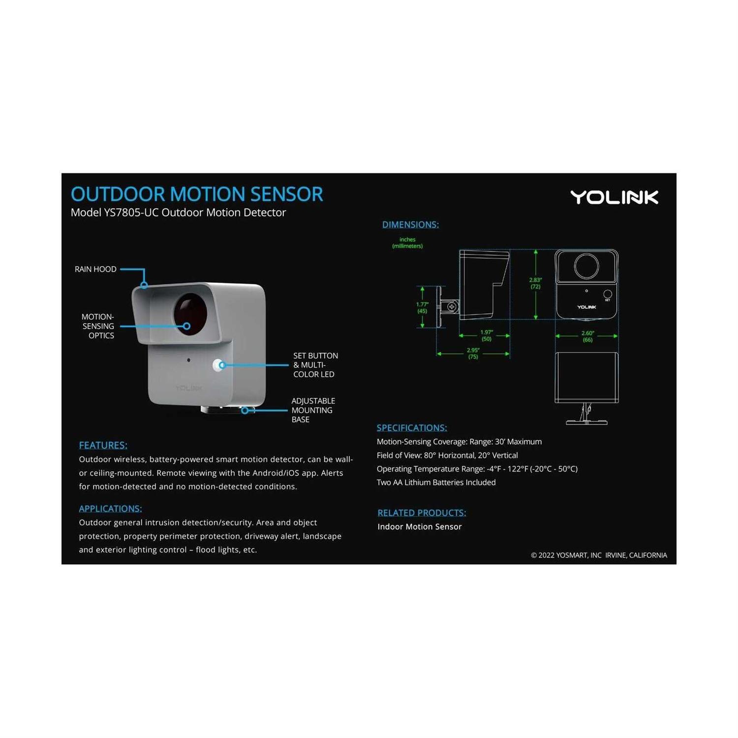 YoLink SpeakerHub and Outdoor Motion Starter Kit - Zenithce